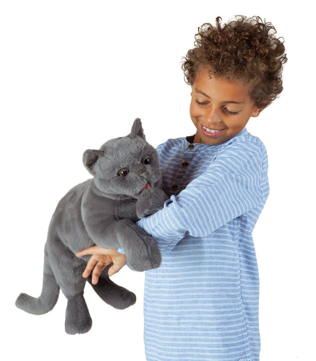 PURRING CAT PUPPET # 3113 ~ NEW For 2018 FREE SHIPPING/ USA ~ Folkmanis Puppets 