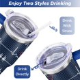 thumbnail image 5 of 40oz Funny Nurse Life Stainless Steel Flip Straw Tumbler Spill Proof Travel Cup Double Wall Vacuum Insulated Coffee Mug with Handle, 5 of 6