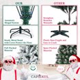 thumbnail image 5 of CAPHAUS 6 Feet Premium Pre-Hinged Snow Flocked North Valley Spruce Full Artificial Frosted White Fake Christmas Tree, 928 Branch Tips and Metal Stand, Indoor, Home, Office, Party, Holiday Decoration, 5 of 8