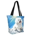 thumbnail image 4 of Hirioo Cute Cloud Bichon Frise for Women's Casual Shoulder Tote Bag Handbag For Women Work College Travel Business Shopping, 4 of 8