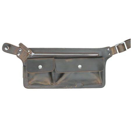 Organized Travelers Leather - Vagarant Traveler Full Grain Leather Slim Long Shape Waist Bag LW06.DB