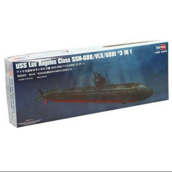 Hobby Boss USS Los Angeles Class SSN-688/VLS/688I 3-in-1 Boat Model Building Kit Multi-Colored