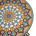thumbnail image 6 of GDF Studio French Country Outdoor Side Table with Mosaic Ceramic Top and Metal Base, Mandala, 6 of 11