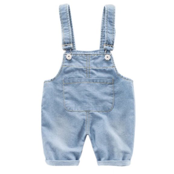 Baby & Little Boys/girls Water Washed Ripped Soft Denim Overalls