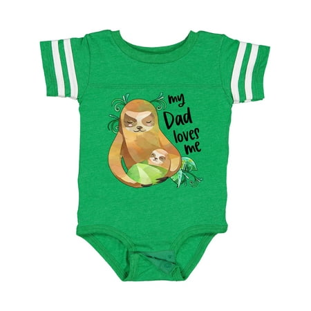 

Inktastic My Dad Loves Me Cute Sloth and Baby Gift Baby Boy or Baby Girl Bodysuit