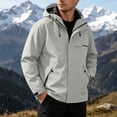 thumbnail image 6 of Abomasnow Mens Big and Tall Jackets Zip Up Waterproof Windbreaker Hooded Rain Jackets Casual Lightweight Hiking Travel Rain Coat with Pockets, 6 of 9