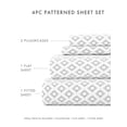 thumbnail image 5 of Comfort Canopy - 4-Piece Gray Classic Essential Polaris Bed Sheet for King Size Bedding, 5 of 11