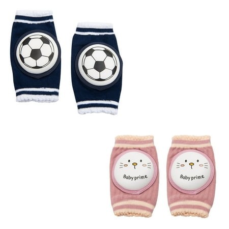

QIIBURR Kids Elbow Pads and Knee Pads 2Pairs Kids Baby Safety Sport Crawling Elbow Cushion Knee Pads Protective Gear