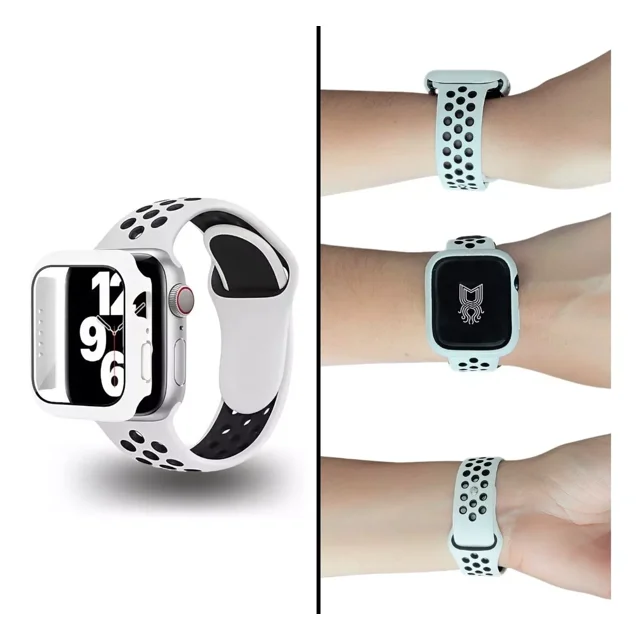 Correa Para Apple Watch Sport + Case Protector Con Cristal