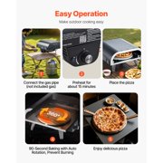 Portable Propane Pizza Oven with Rotating Stone, 12 Inch Outdoor Gas Pizza Maker for Backyard, Camping&Patio - Includes Carry Bag, Black