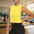 thumbnail image 6 of Yteetum Women's Open Back Workout Tank Tops Sleeveless Crewneck Backless Sports Gym Yoga Cropped Tops Solid Lightweight Comfy Ribbed Fitness Athletic Tanks, 6 of 8