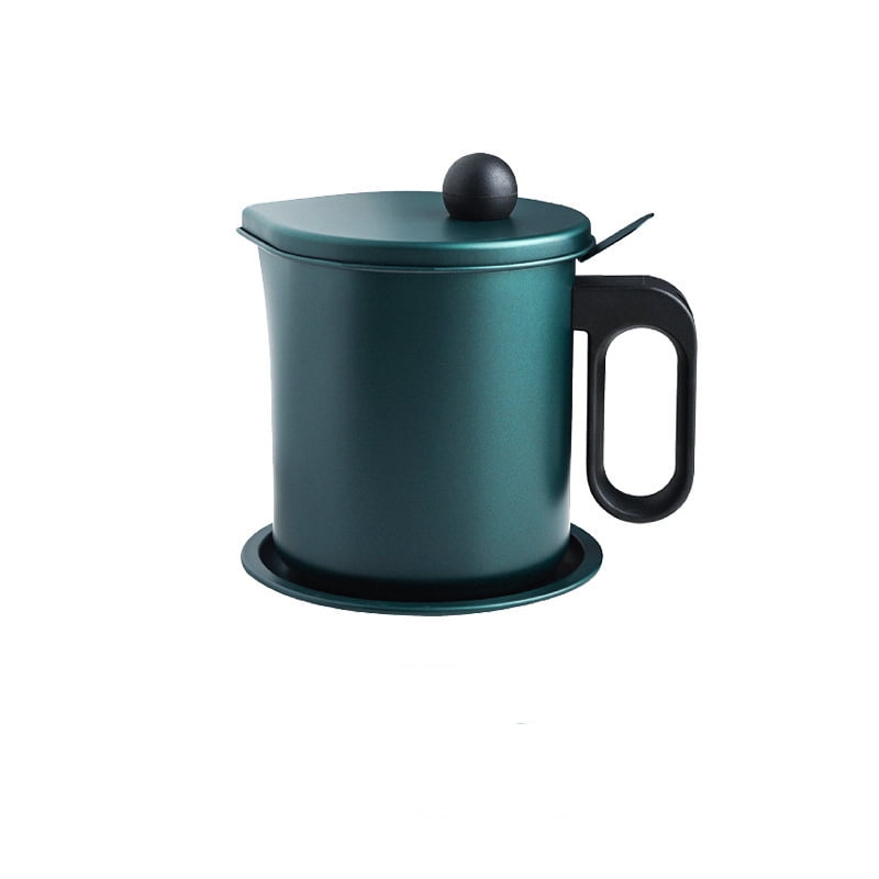 Bacon Grease Container with Strainer, 1.5L Used Cooking Oil Container