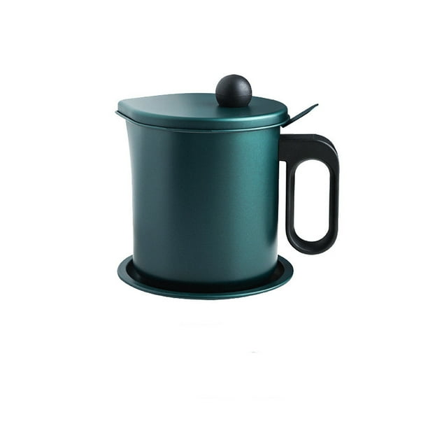 Bacon Grease Container with Strainer, 1.5L Used Cooking Oil Container