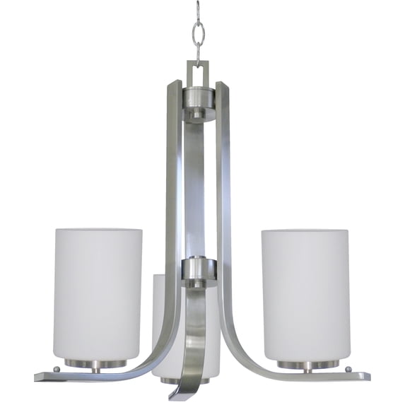 Whitfield 3-Light Satin Steel Chandelier