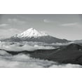thumbnail image 2 of Kidd, Brian 14x11 White Modern Wood Framed Museum Art Print Titled - BW Mt. Shasta, 2 of 4