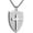 Silver, variant on Shield Armor of God Ephesians 6:16-17, Faith Cross Stainless Steel Pendant Necklace