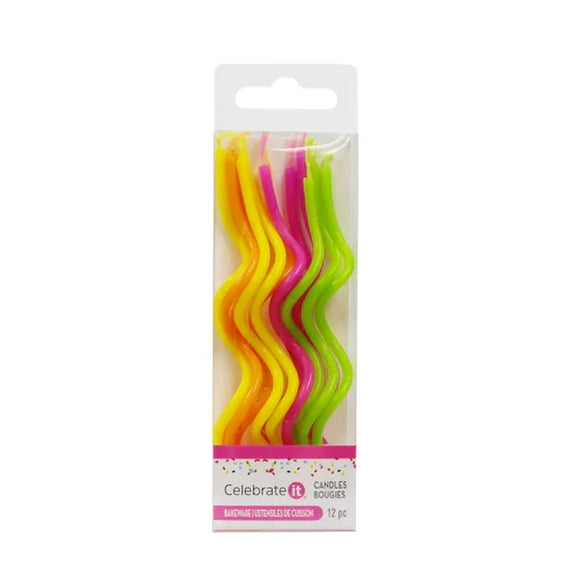 Curly Candles by Celebrate It, 12ct. (Neon)