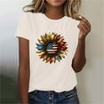 thumbnail image 2 of Busydd Womens Tops Independence Day T Shirts for Women Casual Short Sleeve Round Neck Summer Tops American Flag Print Patriotic Tshirts Stylish Comfortable Cotton Graphic Tees XL, 2 of 7