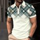thumbnail image 2 of Camisa Casual Impresa de los Hombres, Top de Solapa de Manga Corta en Tela de Malla Ligera para Uso Al Aire Libre Y Diario, Blusa de Suéter Elegante, 2 of 9