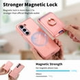 thumbnail image 3 of Dteck Built-in Screen Protector Case with Detachable Card Wallet for Samsung Galaxy Z Fold 4,Magnetic Leather+PC 2 in 1 Removable Card Slot Wallet Case Shockproof Mag Safe Ring Stand Cover,Pink, 3 of 11