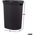 thumbnail image 2 of Superio 40L Elegant Ribbed Plastic Laundry Hamper with Lid - Brown (2 Pack), 2 of 5