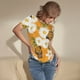 thumbnail image 3 of Balery White Floral and Butterflies Body de cuello redondo de manga corta para mujer Tops de manga corta Tops básicos-Large, 3 of 7