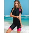 thumbnail image 3 of Charmo Combinaison Shorty pour Femmes à Fermeture Éclair Frontale une Pièce avec Rembourrage pour Surf et Plongée, 3 of 6
