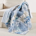 thumbnail image 2 of Levtex Home - Mahina - Throw - Coastal - Taupe, Blue and White - Quilt (50x60in.) and Sham 50x60in. - Cotton/Cotton, 2 of 4