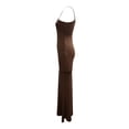thumbnail image 3 of hirigin Women Sleeveless Fish Tail Dress, Solid Color Spaghetti Strap Bodycon Long Skirt, 3 of 7