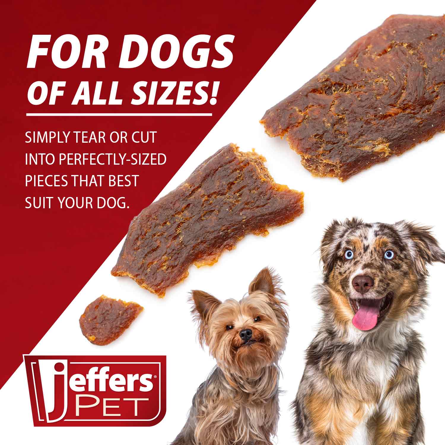 Jeffers Chicken Jerky Dog Treats, 24 oz Bag – Healthy Natural Chicken Breast Tender, Grain Free Soft Chewy Pet Snacks, High Protein Training Rewards for Puppies & Adult Dogs, Made in USA - 2 Pack