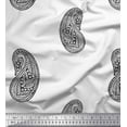 thumbnail image 1 of Soimoi Polyester Crepe Fabric Paisley Block Printed Craft Fabric by The Yard 52 Inch Wide, 1 of 1