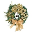 thumbnail image 2 of Lighted Christmas Wreath with LED Oil Lamp, Battery Operated Artificial Xmas Wreath for Front Door with Realistic Greenery, Festive Bow for Outdoor Indoor Holiday Decorations, 2 of 7