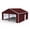 Brown-22x23 FT, variant on 22 x 23 ft White Metal Garage Shed, 14-Gauge Steel Frame with 26-Gauge Panels and Side Door for Vehicle and Equipment Storage
