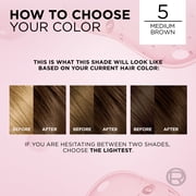 LOreal Paris Excellence Creme Permanent Hair Color, 5 Medium Brown, Triple Protection, 1 Kit