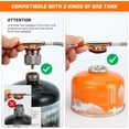 thumbnail image 6 of Portable Propane Outdoor Camping Stove - GEEKHOM 6800W Windproof Gas Stove with Piezo Ignition; 2 Fuel Canisters (Butane/Propane) Backpack Stove, Ideal for Hiking and Picnics; Tripod Base and Adapter, 6 of 11