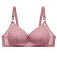 thumbnail image 2 of BSDJILFG Wireless Bras for Women Plus Size Casual Bra 3/4 Cups Soft Breathable Solid Color Back Hook Everyday Bras ,36-46, 2 of 7