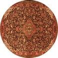 thumbnail image 1 of Ahgly Company Indoor Round Medallion Orange Traditional Area Rugs, 7' Round, 1 of 1