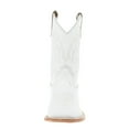 thumbnail image 2 of Old West Boys  Children`s All  Square Toe Leather Sole Boot 1.5 M White, 2 of 5