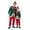 1-Green, variant on Boys Christmas Elf Outfit Long Sleeve Striped Top and Suspender Overalls with Christmas Hat Kids Girl Christmas Outfit 4-5 Years