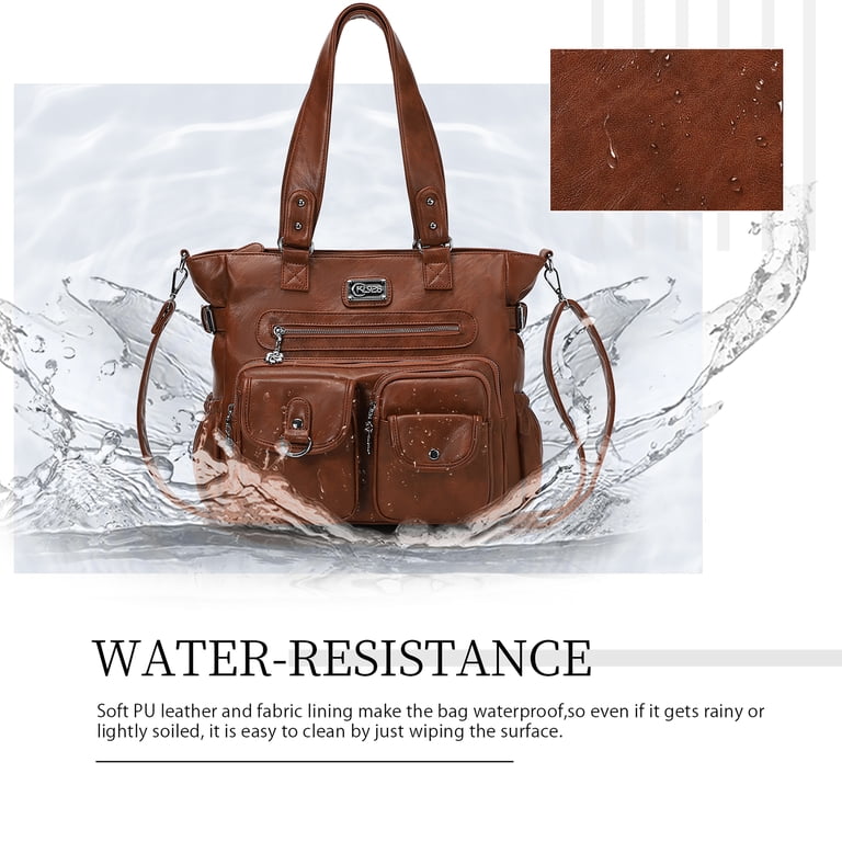 Large Capacity Leather Backpack Tote, Crossbody Handbag for Work Travel KL928 Large Capacity Bag Work Leather Tote Bags For Women  main image 4