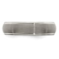 thumbnail image 4 of Edward Mirell  Titanium Brush&Polished Textured Domed 6mm Band, 4 of 7