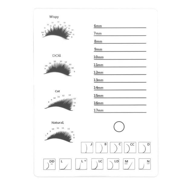 1pc Tablero de exhibición de pestañas acrílicas Extensión de pestañas Herramienta auxiliar para salón de belleza