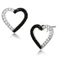 thumbnail image 1 of Alamode 3W381 Women Rhodium & Ruthenium Brass Earrings with AAA Grade CZ in Jet, 1 of 1