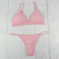thumbnail image 5 of IDALL Bikini Sets,Bathing Suit Women Padded Bra G-string Thong Bikini Swimwear Two Pieces Swimsuit Swimwear Thong Bikini Sets,Sexy Bikini,Two Piece Swimsuit Pink L, 5 of 8