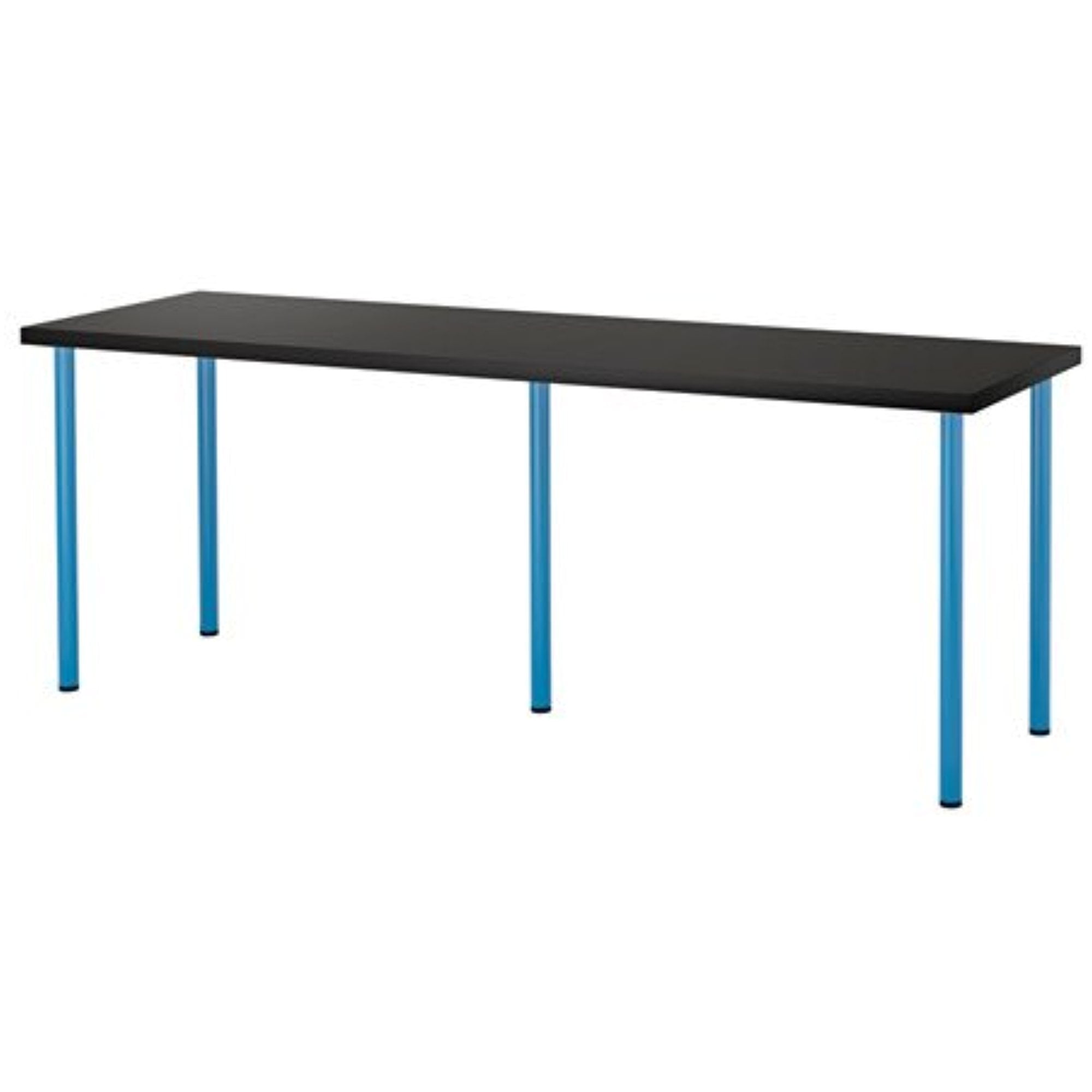 Ikea Long Table, blackbrown top, blue legs 8204.111120.610