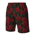 thumbnail image 3 of Wukai Rose Print Beach Trunks with Compression Liner Swimsuit Quick Dry Beach Sports Shorts with Pocket-XX-Large, 3 of 8