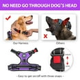 thumbnail image 5 of PoyPet Dog Harness No Pull,Adjustable Soft Padded Pet Vest with Easy Control Handle,No Choke Reflective Front Dog Harness for Small Medium Large Dogs,Purple S, 5 of 9