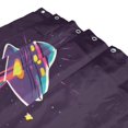 thumbnail image 3 of Yayeee Shower Curtain with Hooks 72"x72" Waterproof Fabric Bathroom Hanging Decor, Colorful UFO, 3 of 5