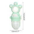 thumbnail image 4 of Usbinx Life Food Feeder Fruit Vegetable Teether Silicone Feeding Bag Adjustable Length BPA Free for Teething Self Feeding 1 Pack 11x5.5cm, 4 of 5