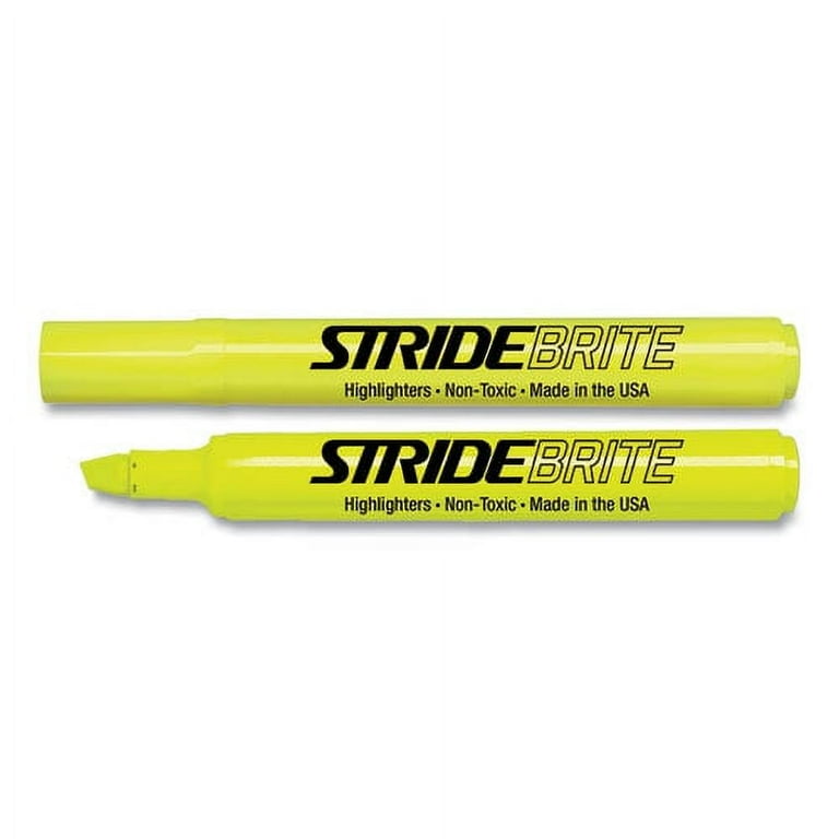 StrideBrite Tank Highlighter, Fluorescent Yellow Ink, Chisel Tip, Yellow Barrel, 12/Box StrideBrite Tank Highlighter, Fluorescent Yellow Ink, Chisel Tip, Yellow Barrel, 12/Box